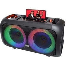 Sightzer LED Işıklı Bluetooth Hoparlör Kablosuz Mikrofonlu Şarjlı Taşınabilir Speaker