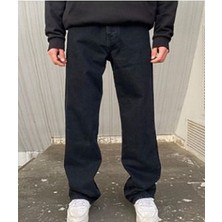 Kopya - Erkek Baggy Fly Loose Fit Jeans Kot Pantolon