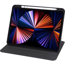 noktaks - Apple iPad Pro 11 2020 (2.Nesil) - Tablet Kılıfı Kalem Bölmeli Dönebilen Termik Standlı Kılıf - Gri