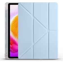 Noktaks - Xiaomi Redmi Pad Se - Tablet Kılıfı Kalem Bölmeli Korumalı Standlı Tri Folding Kılıf - Siyah