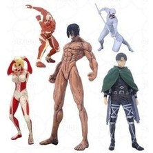 Oyuncakçı Savaş & Europe Shop Attack On Titan 5'li Figür Seti 10 cm PVC Titanlar Serisi Aksiyon Figürleri