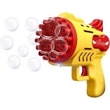 Işıklı Pilli Köpük Baloncuk Makinesi Tabancası Yeni Tasarım + 500 ml Baloncuk Likiti Hediye