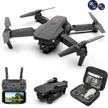 E88 Drone 4K Hd Çift Kameralı Drone App Kontrol Wifi Li Katlanabilir Quatcopter X3 Batarya