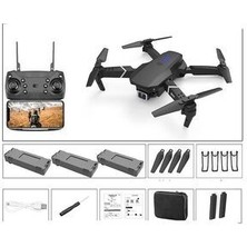 E88 Drone 4K Hd Çift Kameralı Drone App Kontrol Wifi Li Katlanabilir Quatcopter X3 Batarya