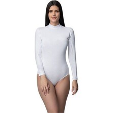 Bordo Underwear A+ Kalite Yumuşak Likralı Pamuklu Balıkçı Dik Yaka Uzun Kollu Kancalı Çıtçıtlı Örme Body Zıbın