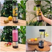 Mix 450ML+380ML Taşınabilir Metal Kişişel Blender Shaken Smoothies Blender Keskin Bıçaklı Ekstra Cup