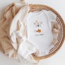 Lotus Baby Kısa Kollu %100 Pamuklu Little Prince Koala Tasarımlı  Bebek Body Zıbın
