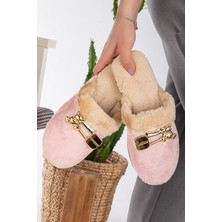 Kadın Tokalı Peluş Terlik Ev Terliği-Misafir Terliği-Bohça Terliği-Çeyiz Terliği