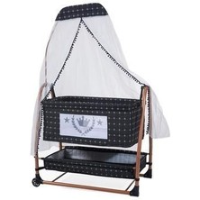 King Lüx Metal Sallanır Beşik Siyah