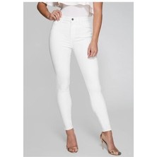 Assento Beyaz Skinny Jeans Yüksel Bel Dar Paça Skinny Likralı Kot Pantalon
