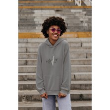 Nulivez Filistin Tasarımı Baskılı Yüksek Kalite Kapüşonlu Kanguru Cepli Unisex Oversize Sweatshirt