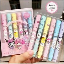 Sanrio 6'lı Işaretleme Kalem Seti Kuromi , Hello Kitty , Cinnamoroll, Pompompurin, My Melody