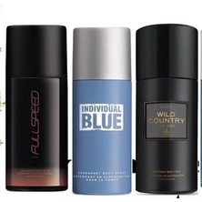 Avon Erkek Fullspeed, Indıvıdual Blue ve Wıld Country Deodorant 3 Lü Set