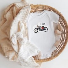 Lotus Baby Kısa Kollu %100 Pamuklu Motorsiklet Tasarımlı  Bebek Body Zıbın
