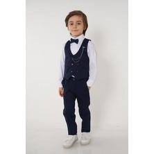 Erkek Çocuk Papyonlu Yelekli Takım Elbise