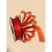 Çizgili Şifon Kurdele (Kurdale) 2.5cm x 20METRE. Renk No:7