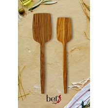 Ahşap Spatula Seti Tahta Spatula 2'li Ahşap Spatula Kaşık Servis Spatulası Mutfak Spatulası