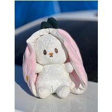 Kinkuhavuç Çilek Peluş Tavşan Bebek,çoçuk, Havuç,çilek Oyuncak Zincirli Aç Yastık Hediyelik
