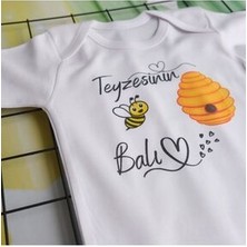 Pato Baby Teyzesinin Balı Yazılı Pamuklu Bebek Zıbını