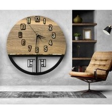 Dmr Ahşap Duvar Saati, Ahşap Duvar Saati, Duvar Saati, Sessiz Duvar Saati, Wooden Wall Clock