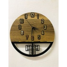 Dmr Ahşap Duvar Saati, Ahşap Duvar Saati, Duvar Saati, Sessiz Duvar Saati, Wooden Wall Clock