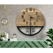 Dmr Ahşap Duvar Saati, Ahşap Duvar Saati, Duvar Saati, Sessiz Duvar Saati, Wooden Wall Clock