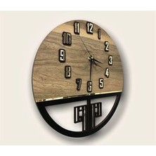 Dmr Ahşap Duvar Saati, Ahşap Duvar Saati, Duvar Saati, Sessiz Duvar Saati, Wooden Wall Clock