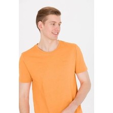 U.S. Polo Assn. Erkek Turuncu Basic Bisiklet Yaka T-Shirt