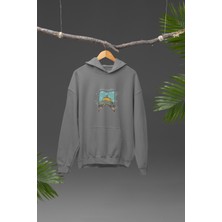 Mescidi Aksa Tasarımı Baskılı Yüksek Kalite Kapüşonlu Kanguru Cepli Unisex Oversize Sweatshirt