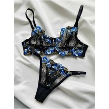 Arona Lingerie Çiçekli Dantel Iç Çamaşır Takımı