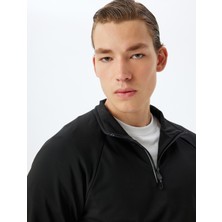 Koton Spor Sweatshirt Dik Yaka Fermuar Detaylı