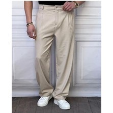 Erkek Italyan Model Baggiy Fıt Harvest Palazzo Pile Deteay Poliviskon Pantolon