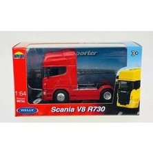 Welly Scania V8 R730 Tır 1/64 Ölçek Welly Diecast Metal Model Araba Metal Tır