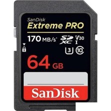 Sandısk 64GB Extreme Pro SDSDXXU-064G-GN4IN Sdxc Hafıza Kartı