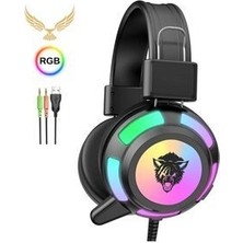 Rainwork Rgb Profesyonel Gaming Mikrofonlu Gamer Oyuncu Kulaklığı Pc Ps Xbox Işıklı Rengarenk CT4101