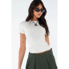 Bisiklet Yaka Basic Kısa Kollu Esnek  Body