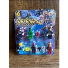 6'lı Figür Seti Leg0 Uyumlu Yenilmezler Avengers' Figürleri 12 Parça Figür Spiderman Hulk Ironman