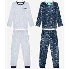 Erkek Çocuk Skeleton 2li Çok Renkli Pijama Takımı