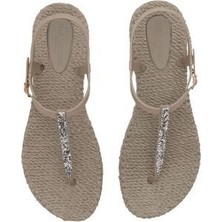 Atmosphere CHEERFUL10G - Bej Taşlı Parmak Arası Terlik