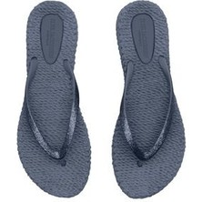 Indıgo CHEERFUL01 - Lacivert Simli Parmak Arası Terlik