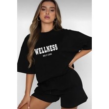 Welness Baskılı Şort ve Tişört Takımı