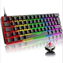 Mekanik Oyuncu Klavyesi Rgb LED Işıklı Type-C Girişli Red Switch Mechanical Gaming Keyboard