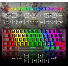 Mekanik Oyuncu Klavyesi Rgb LED Işıklı Type-C Girişli Red Switch Mechanical Gaming Keyboard