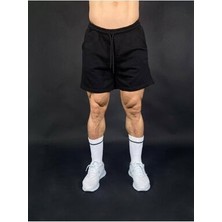 Siyah Şort Erkekkk Likralı Esnek Süprem Penye Kumaştır Ter Tutmaz