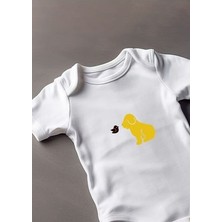 Lotus Baby Kısa Kollu %100 Pamuklu Köpek ve Kuş Tasarımlı Bebek Zıbın Body