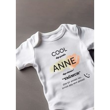 Lotus Baby Cool Diye Yazılır Anne Diye Okunur Baskılı Bebek Body Zıbın