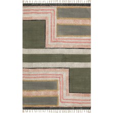 Eko Halı Holi Kilim Hl03 Multy Pamuk İle Üretilen Etnik Desenli Çok Renkli Dokuma Kilim