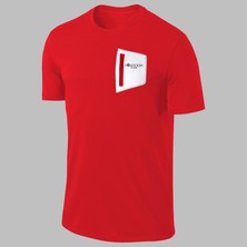 Poseidon Storm Yeni Seri Erkek Kırmızı Dri-Fit Kumaş Rahat Günlük Sporcu Konforlu T-Shirt S-3xl