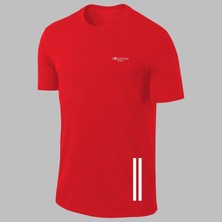 Poseidon Storm Yeni Seri Büyük Beden Erkek Kırmızı Dri-Fit Kumaş Rahat Günlük Sporcu Konforlu T-Shirt   (4xl- 10XL)