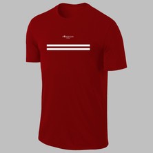 Poseidon Storm Yeni Seri Erkek Bordo Dri-Fit Kumaş Baskısız Bisiklet Yaka Sporcu T-Shirt   S-3xl